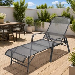 Practical 5-Position Reclining Sun Lounger for Relaxation