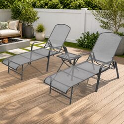 Practical 2-Piece Sun Lounger Set for Your Home
