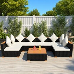 Practical 7-Piece Outdoor Lounge Set for Your Garden