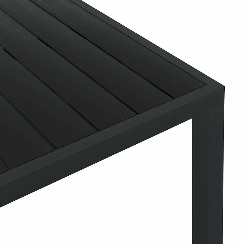 Outdoor Garden Table Aluminium Frame 185x90x74cm Black