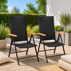 Versatile Reclining Chairs for Patios and Gardens - 2 Pack