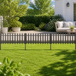 Versatile Picket Fence with Posts - 3 pcs for Outdoor Use