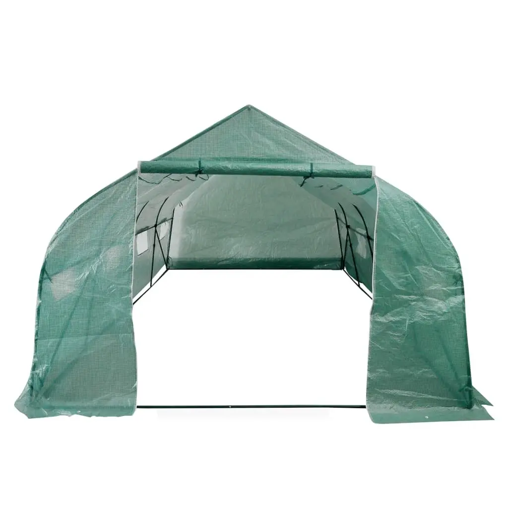 Polytunnel Greenhouse Walk-in 18m² Portable Steel Frame Garden Plant Protection