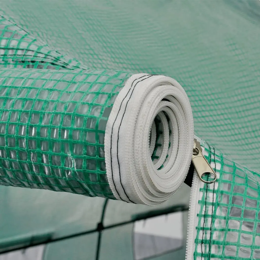 Polytunnel Greenhouse Walk-in 18m² Portable Steel Frame Garden Plant Protection