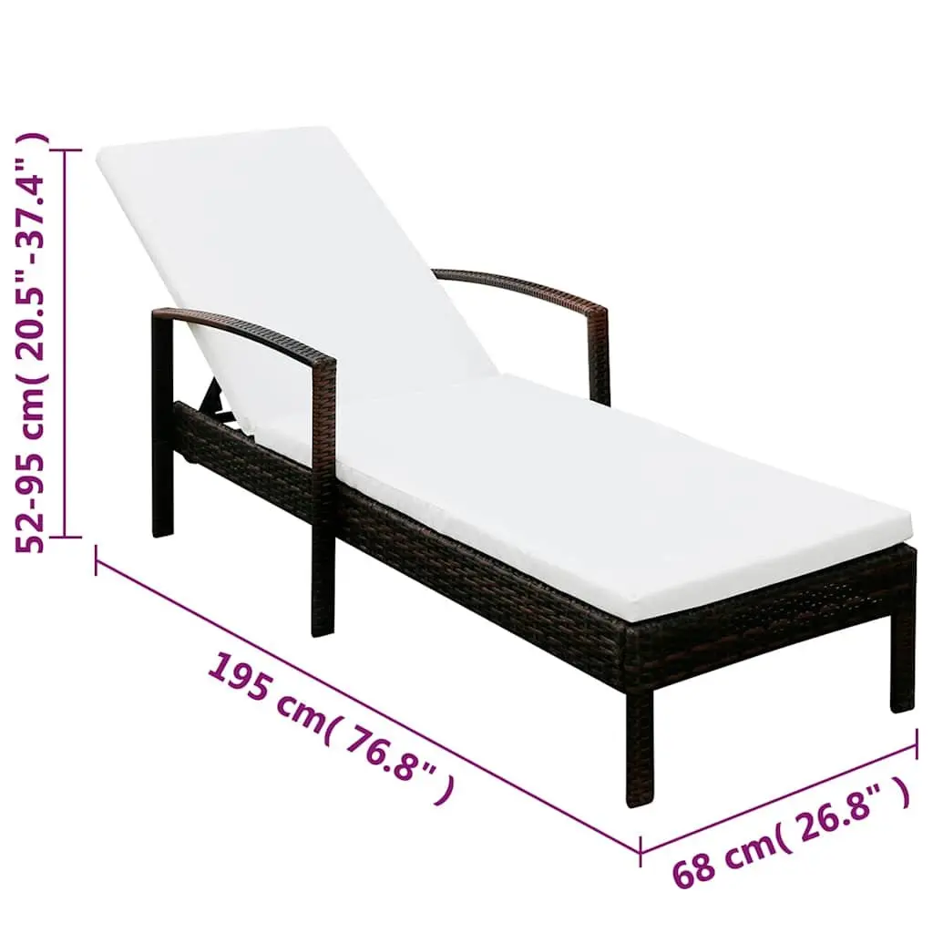 Sun Lounger for Gardens and Patios