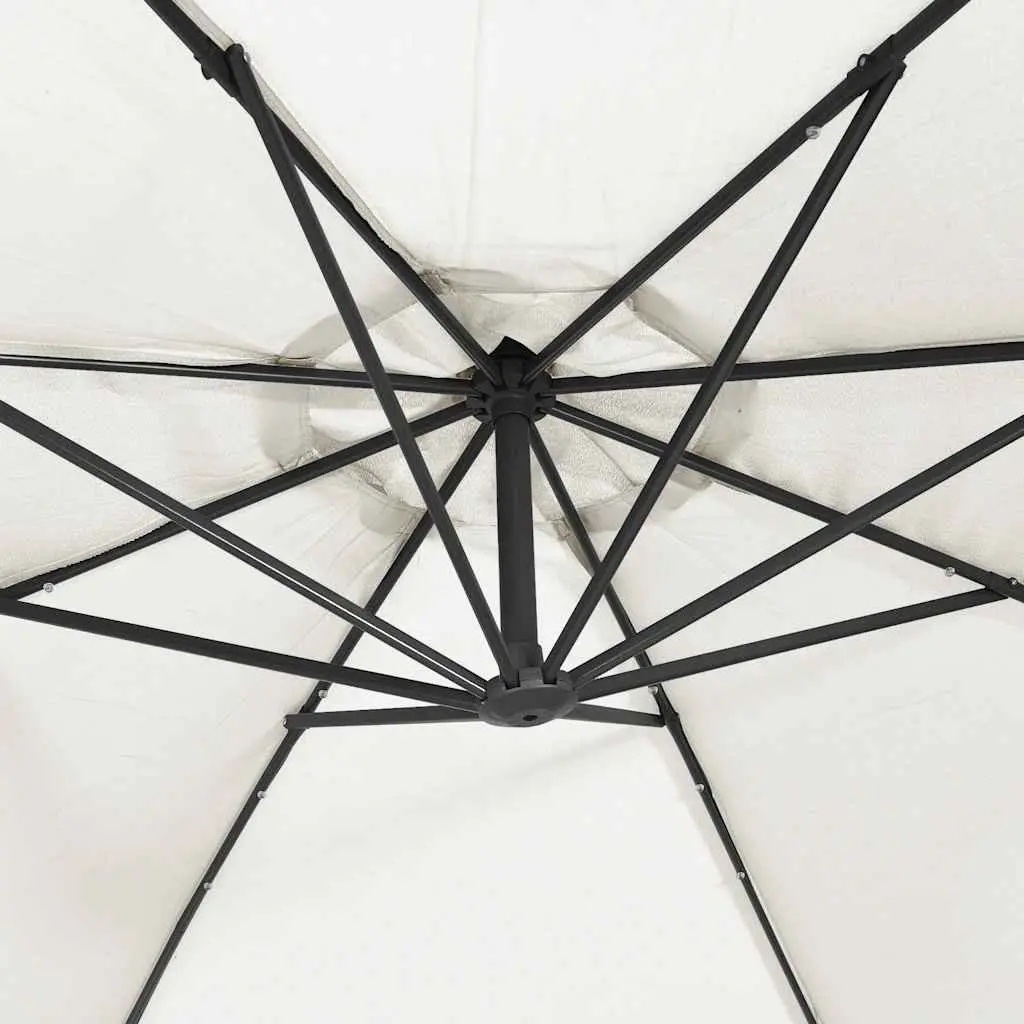 300cm Outdoor Parasol with Solar-Powered LEDs