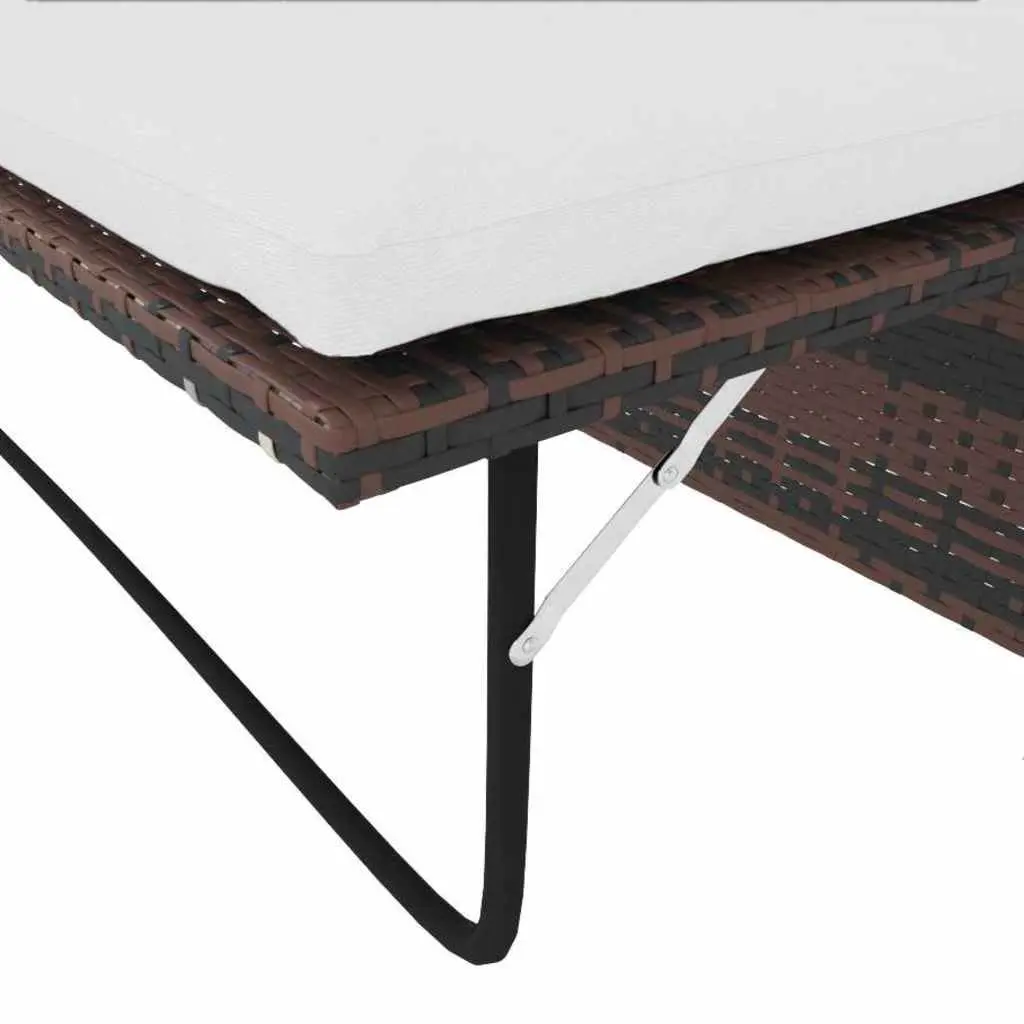 Outdoor Garden Sofa Set 2-Seater Rattan Lounge Patio Furniture Brown Modular