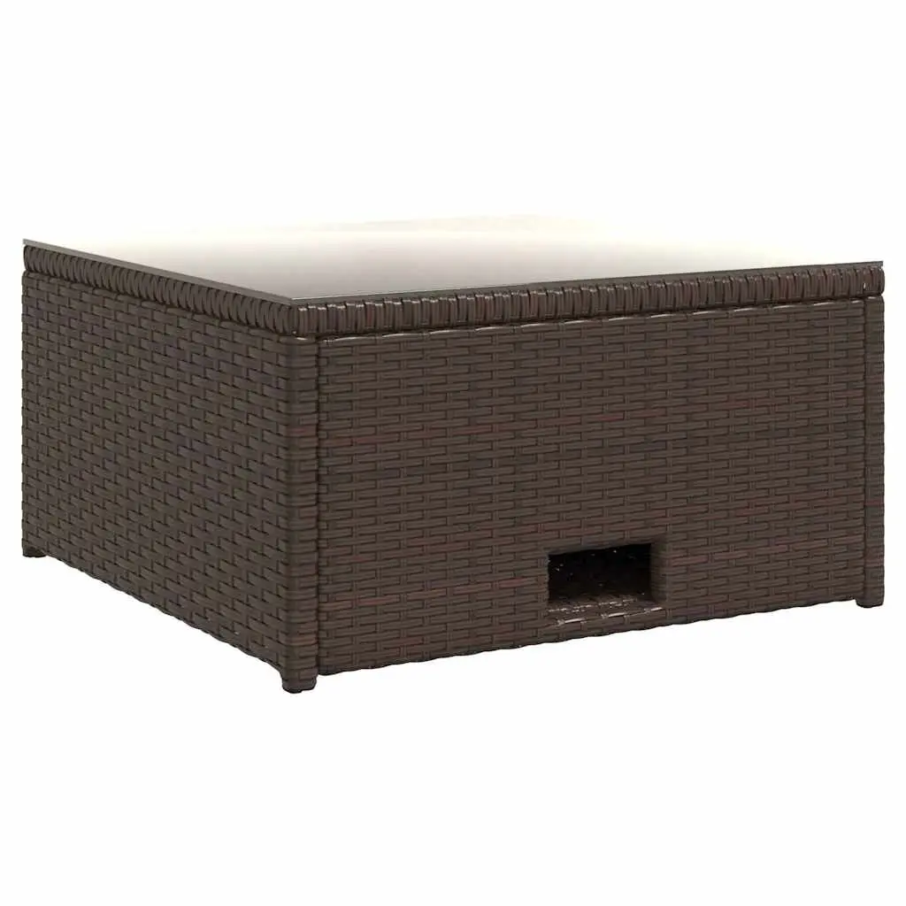 4 Piece Rattan Lounge Set for Outdoor Use