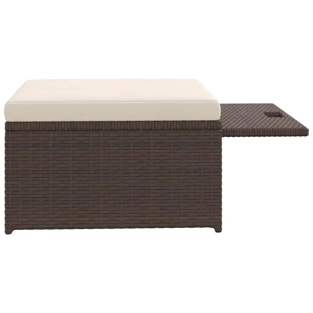 4 Piece Rattan Lounge Set for Outdoor Use
