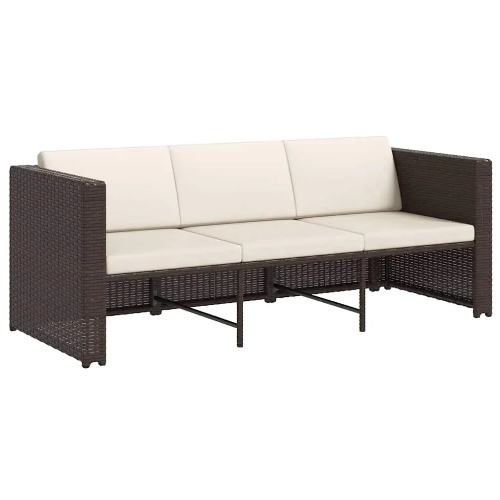 4 Piece Rattan Lounge Set for Outdoor Use