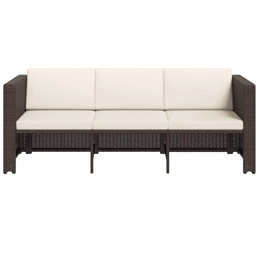 4 Piece Rattan Lounge Set for Outdoor Use