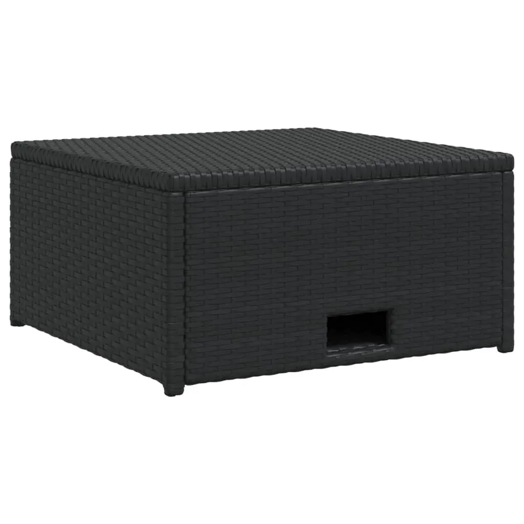 4 Piece Outdoor Furniture Rattan Sofa Set with Cushions Black