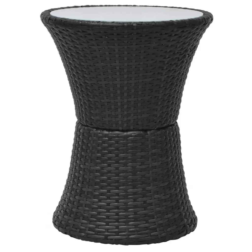 Outdoor Bistro Set 3 Piece Rattan Patio Furniture Garden Table Chairs Cushions