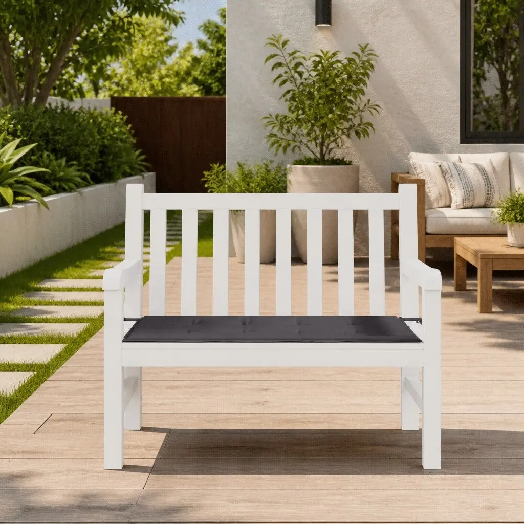 Outdoor Cushion Oxford Fabric Anthracite 100x50x3cm Soft Foam Filling Non-Slip for Garden Bench Patio Furniture