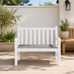 Practical Grey Garden Bench Cushion 120x50x3 cm