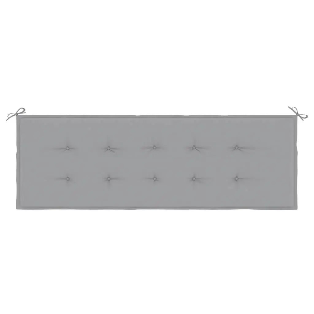 Outdoor Seat Pad Cushion Oxford Fabric Grey 150x50x3cm Foam Filling Non-Slip Garden Bench Cushion for Patio and Indoor Use