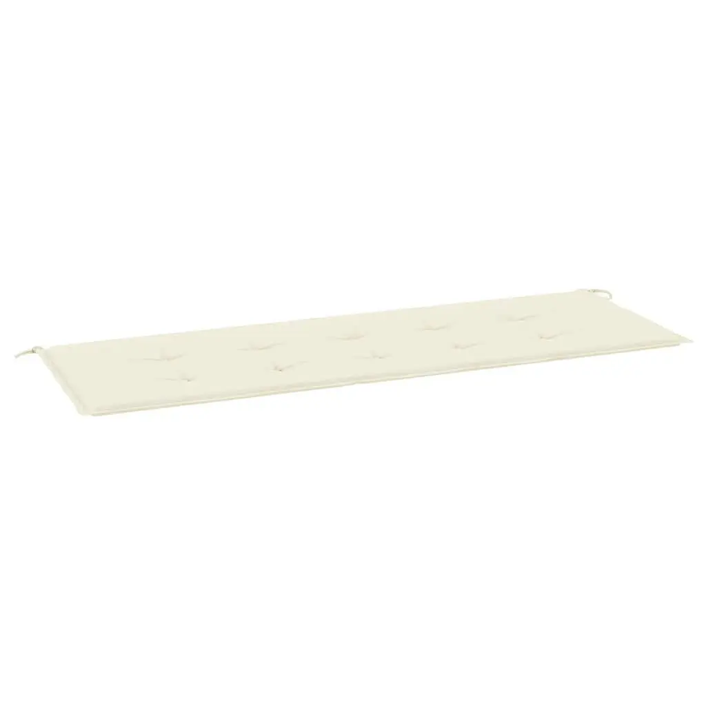 Garden Bench Cushion Water-Resistant Oxford Fabric 150 x 50 x 3 cm Cream