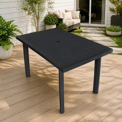 Practical Anthracite Garden Table for Various Settings