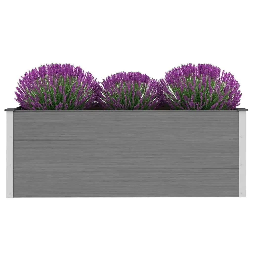 Garden Raised Bed Planter Outdoor Flower Plant Box 150x50x54cm Grey