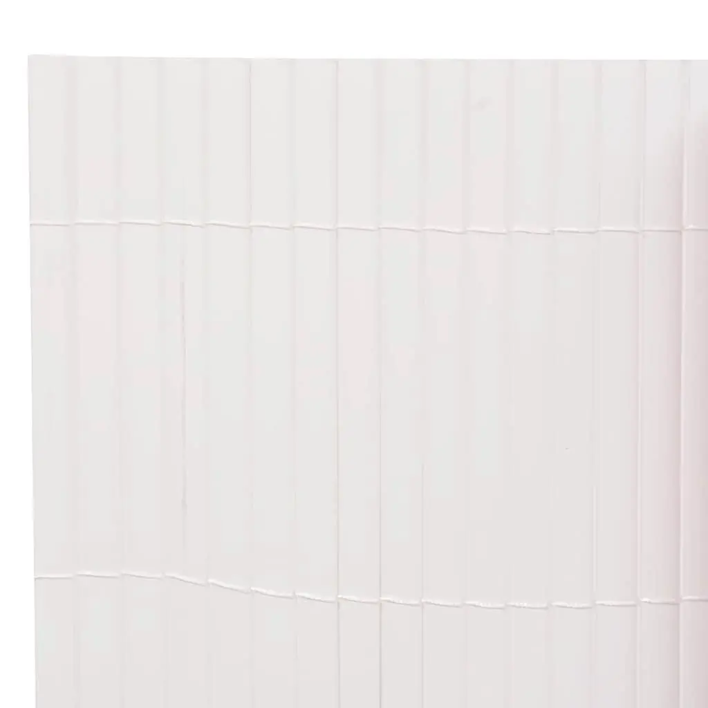 Double-Sided Garden Fence Panel PVC 90x300 cm White