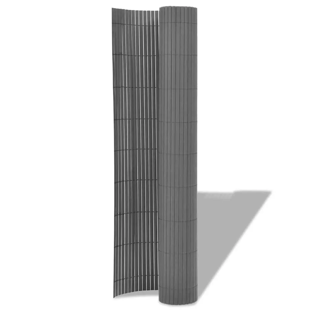 Outdoor Screening Barrier Flexible PVC Double-Sided Garden Fence Panel Grey 90x300cm