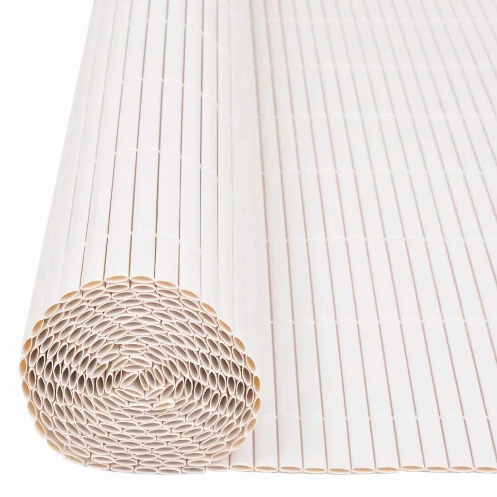 Garden Fence Panel PVC 150 x 500 cm White Outdoor Patio Enclosure Barrier