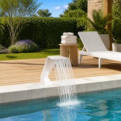 Versatile Silver Fountain for Your Pool and Garden