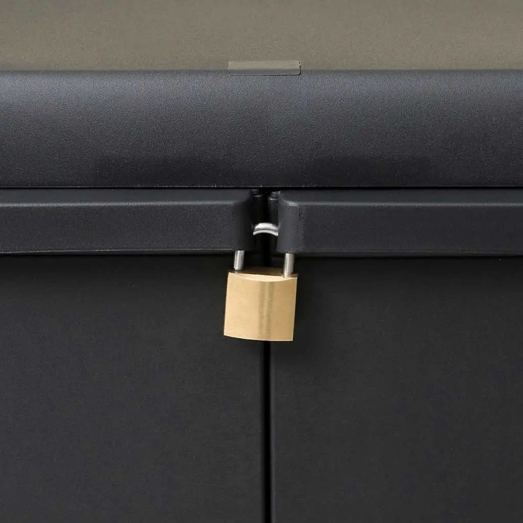 Garden Storage Cabinet with 2 Adjustable Shelves Black Outdoor Organiser