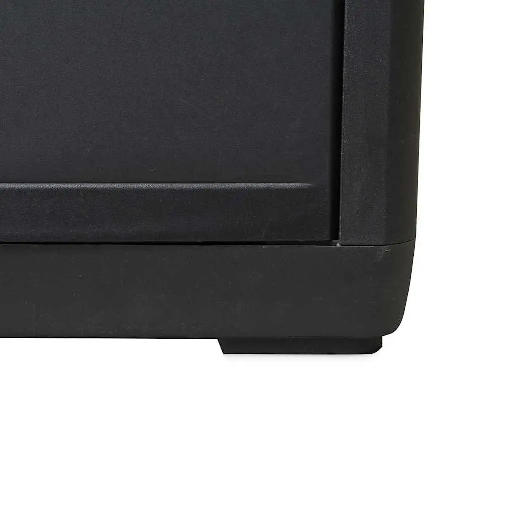 Garden Storage Cabinet with 2 Adjustable Shelves Black Outdoor Organiser