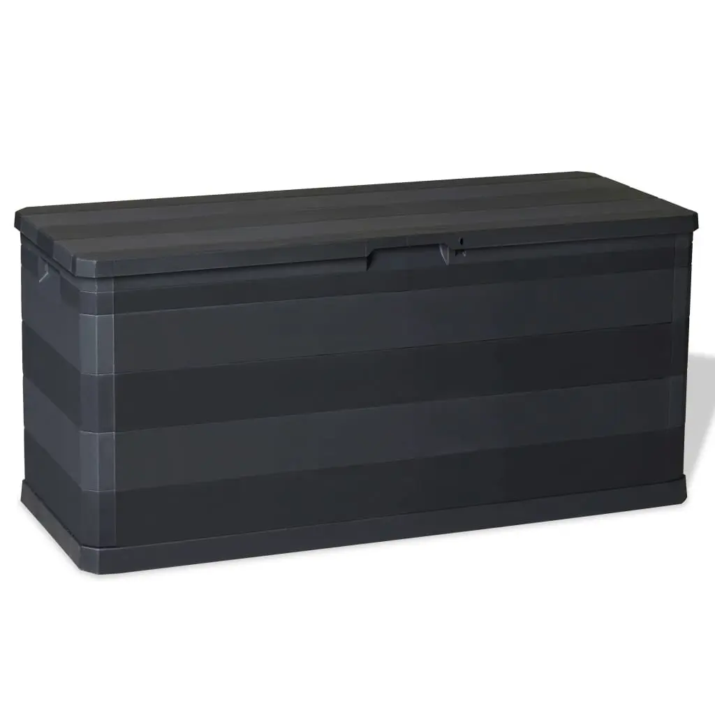 Garden Storage Box Polypropylene 117x45x56cm Black