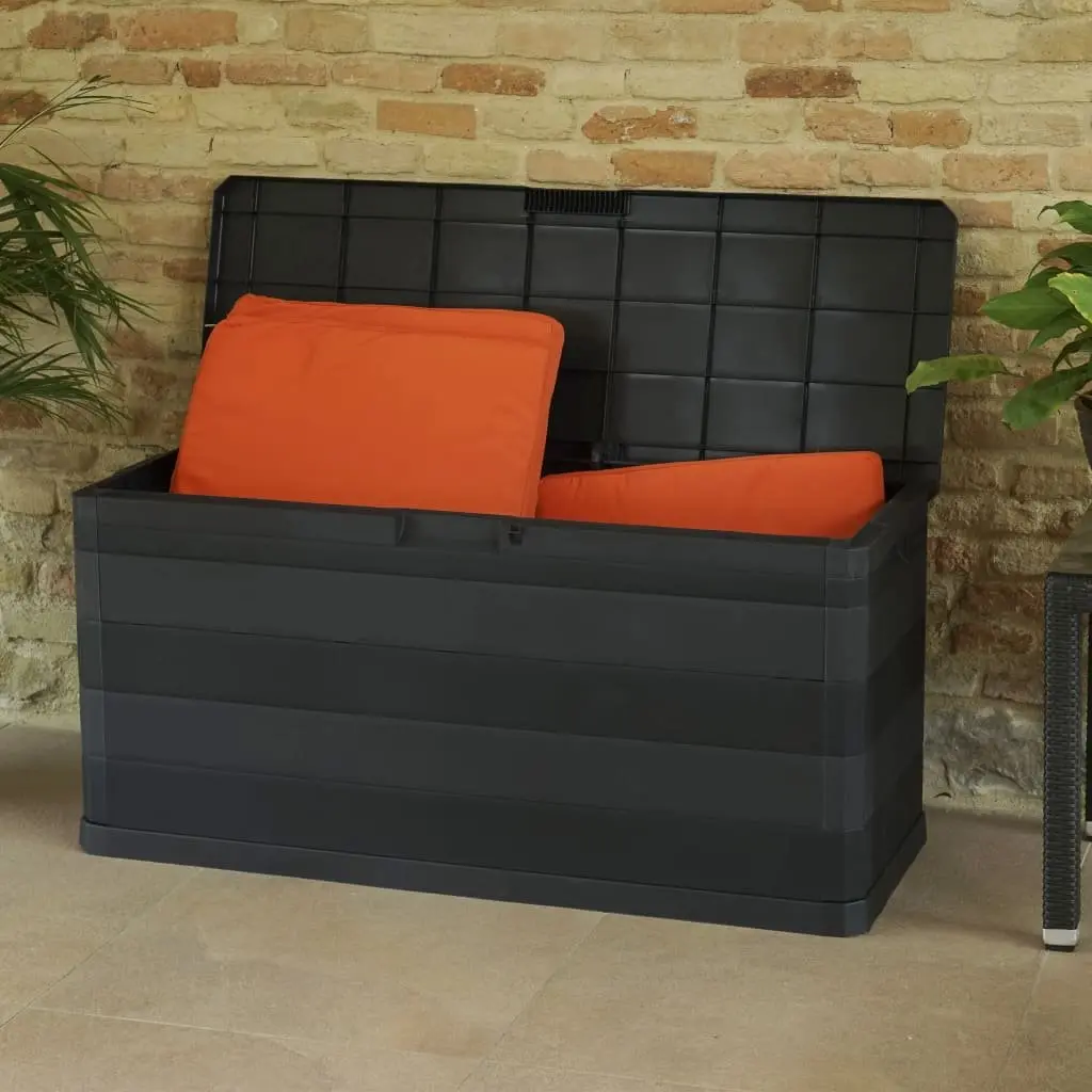 Garden Storage Box Polypropylene 117x45x56cm Black