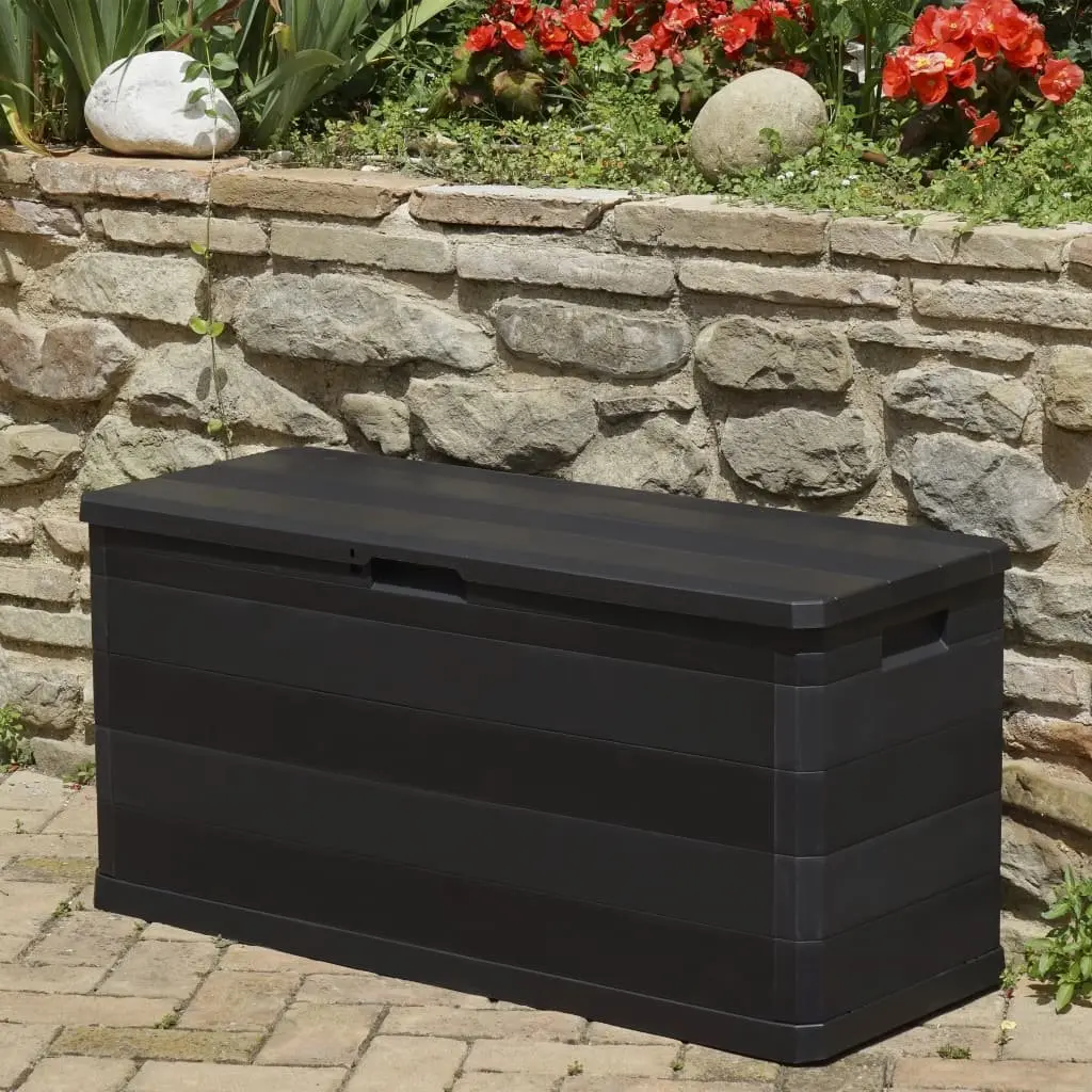 Garden Storage Box Polypropylene 117x45x56cm Black