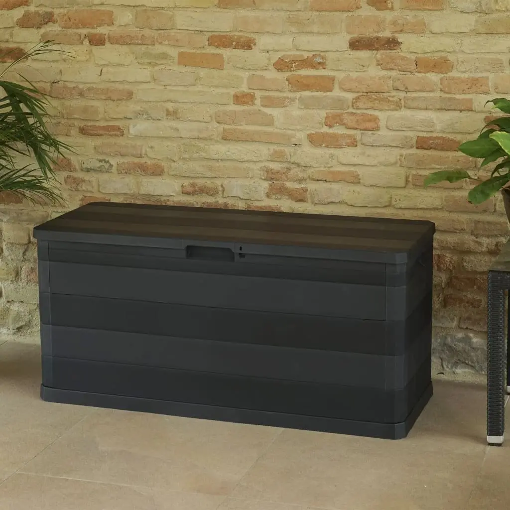 Garden Storage Box Polypropylene 117x45x56cm Black