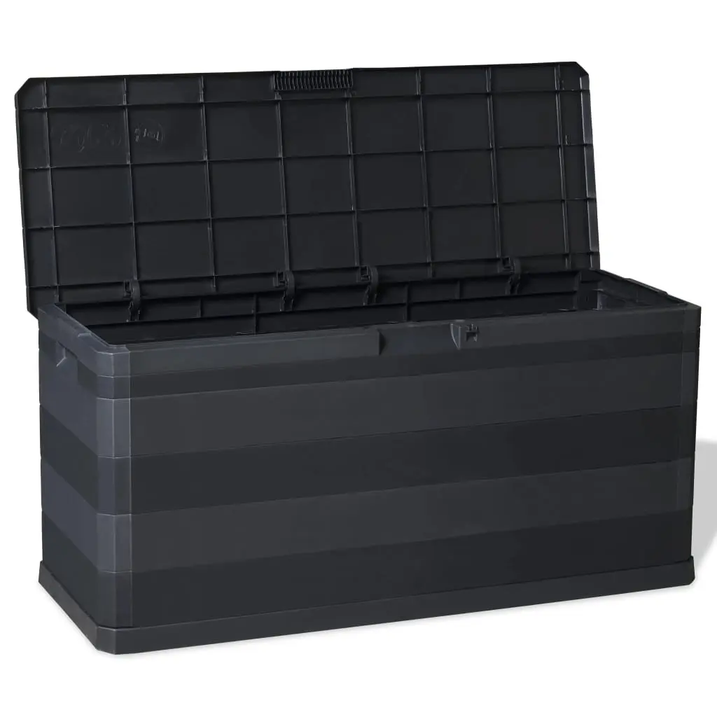 Garden Storage Box Polypropylene 117x45x56cm Black
