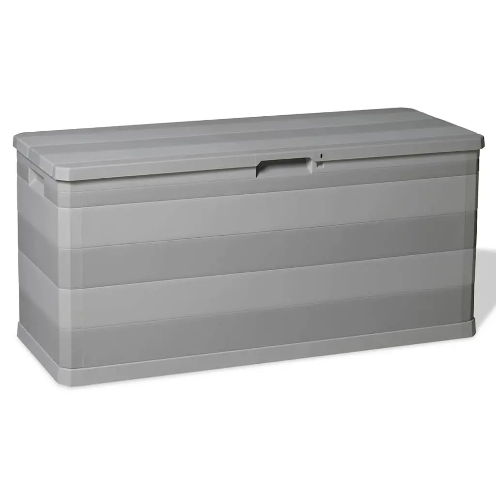 Garden Storage Box Polypropylene 117 x 45 x 56 cm Grey Outdoor Patio Deck Cushion Organizer Container Chest