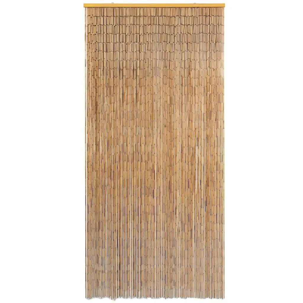 Insect Door Curtain Bamboo Brown 100x220 cm Entrance Privacy Heat Insulation