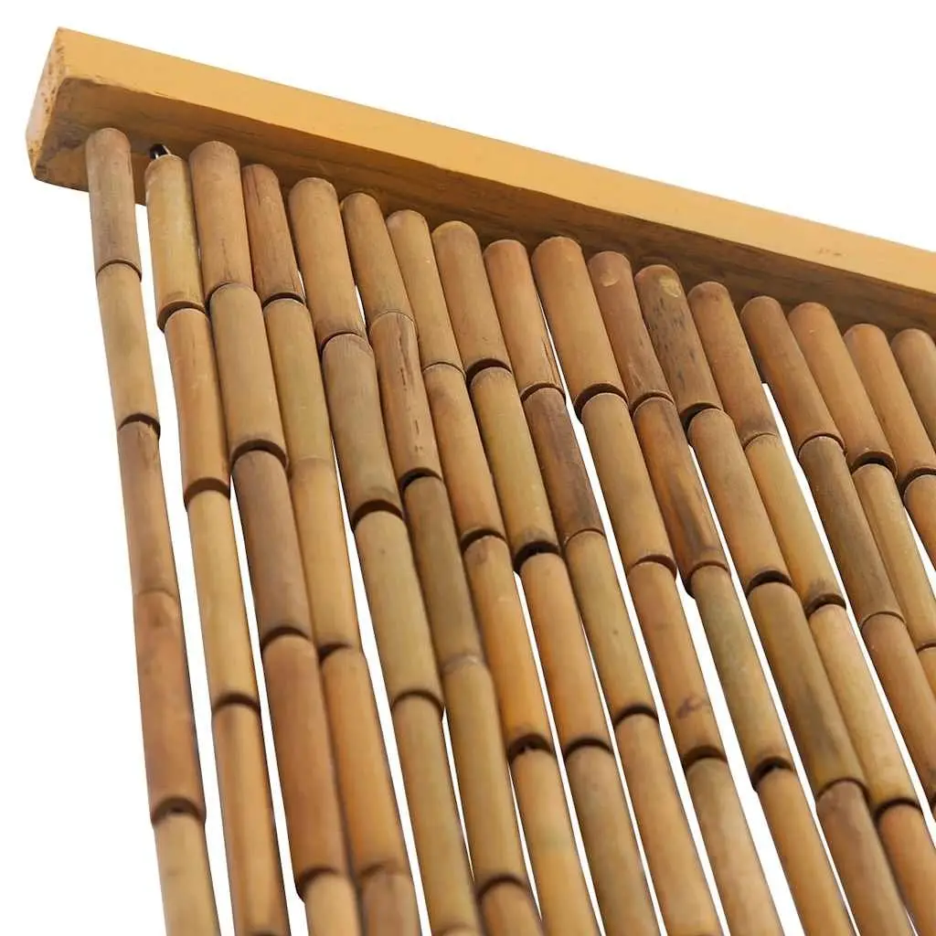 Insect Door Curtain Bamboo Brown 100x220 cm Entrance Privacy Heat Insulation