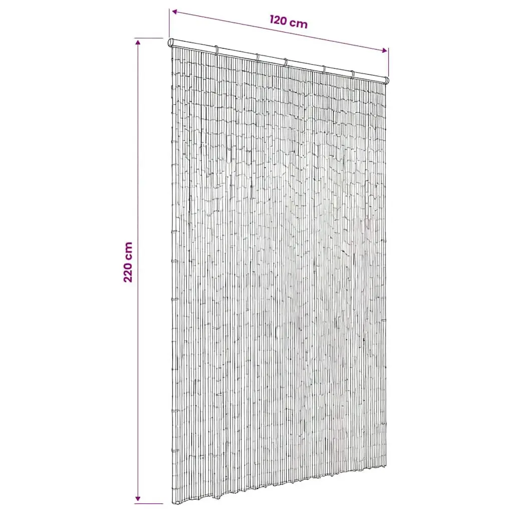 Bamboo Door Curtain Brown 120x220 cm Insect Screen Privacy Window Decor