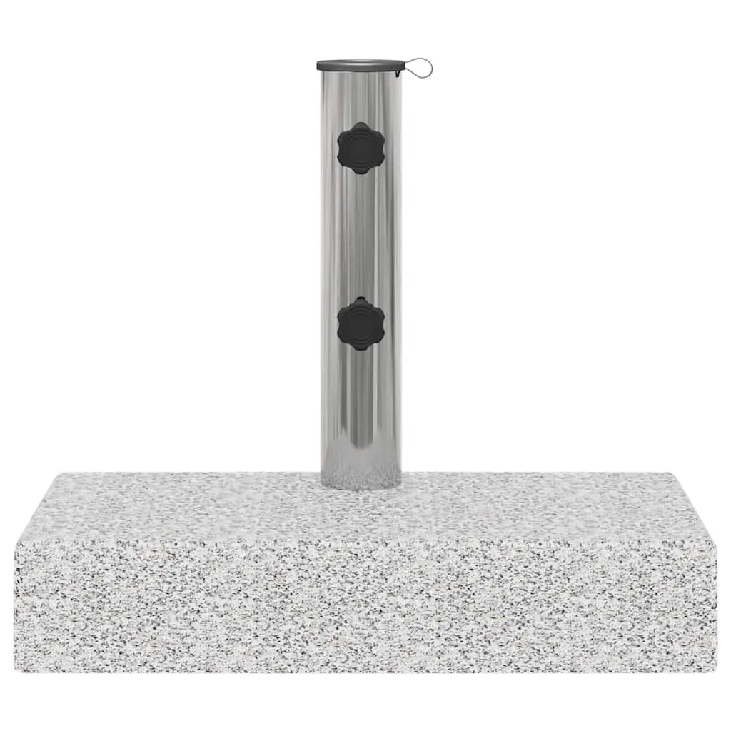 Rectangular Granite Parasol Base 25kg Heavy Duty Outdoor Umbrella Stand Grey