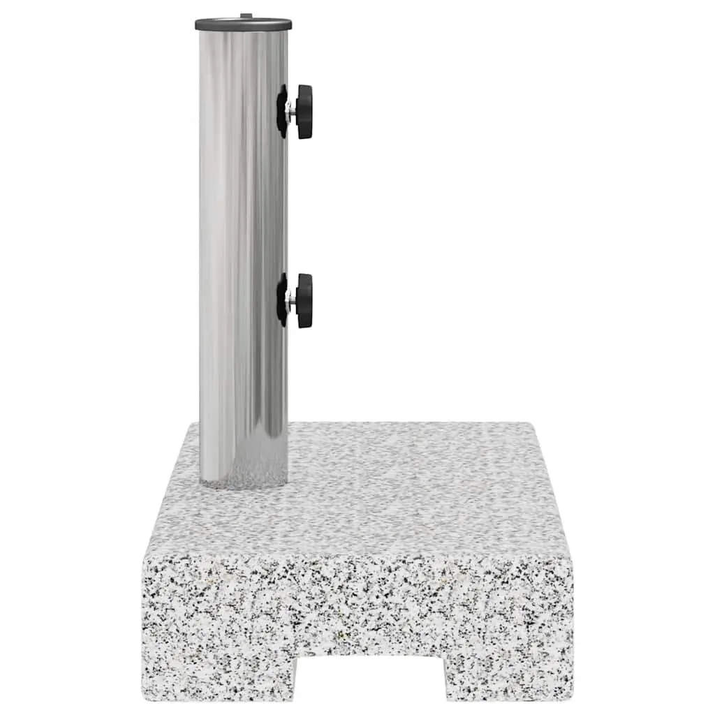 Rectangular Granite Parasol Base 25kg Heavy Duty Outdoor Umbrella Stand Grey