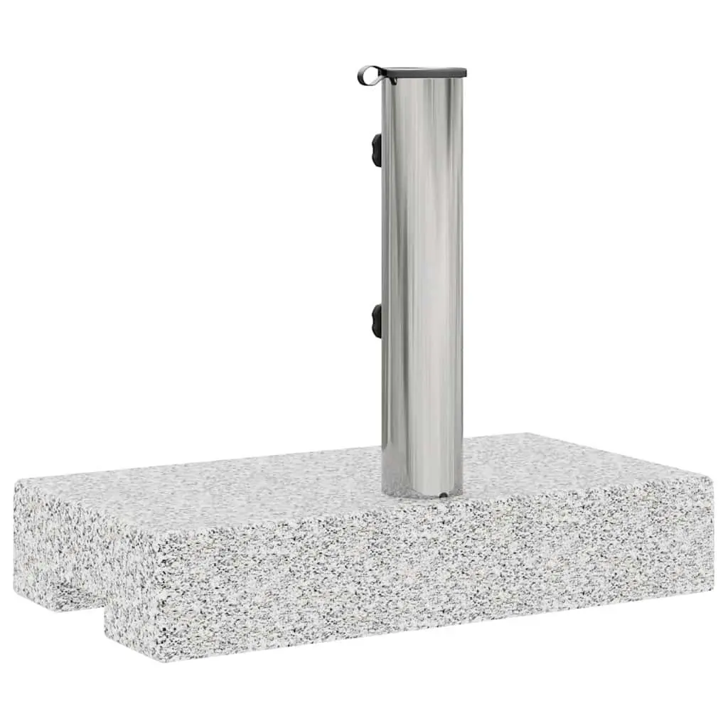 Rectangular Granite Parasol Base 25kg Heavy Duty Outdoor Umbrella Stand Grey
