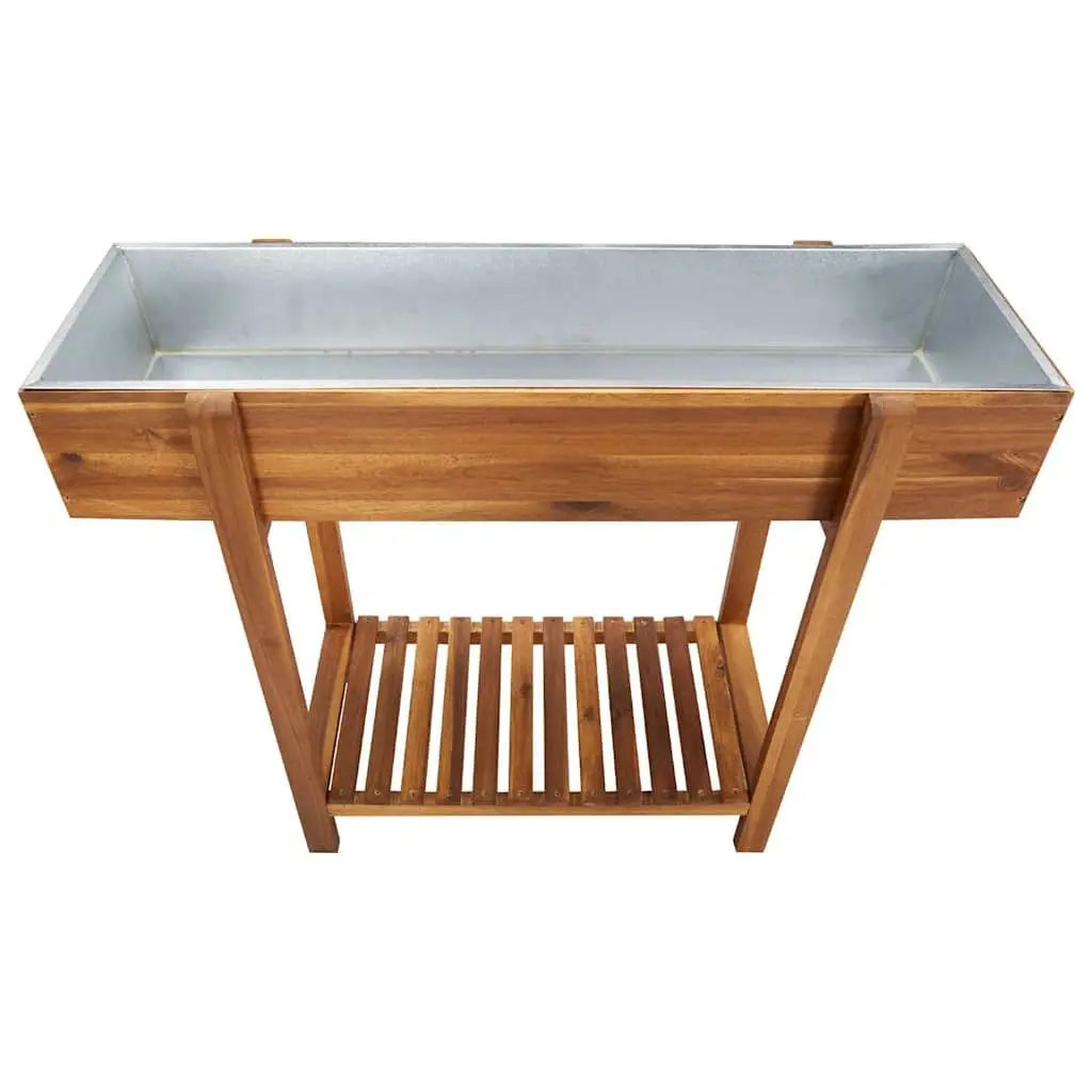 Raised Garden Bed Planter Solid Wood Flower Box Outdoor Rustic Design Storage
