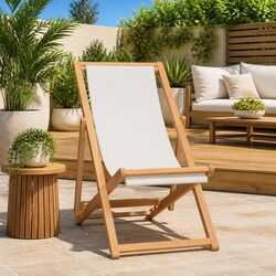 Practical Folding Deck Chair for Outdoor Use