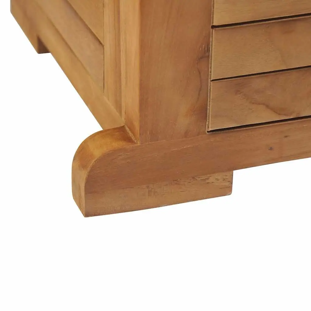 Folding Bar Table Teak Wood 155 x 53 x 105 cm Brown Outdoor Garden Parasol Hole Bottle Holder Shelves