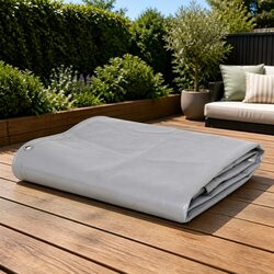 Practical 4x4 m Grey Tarpaulin for Various Uses