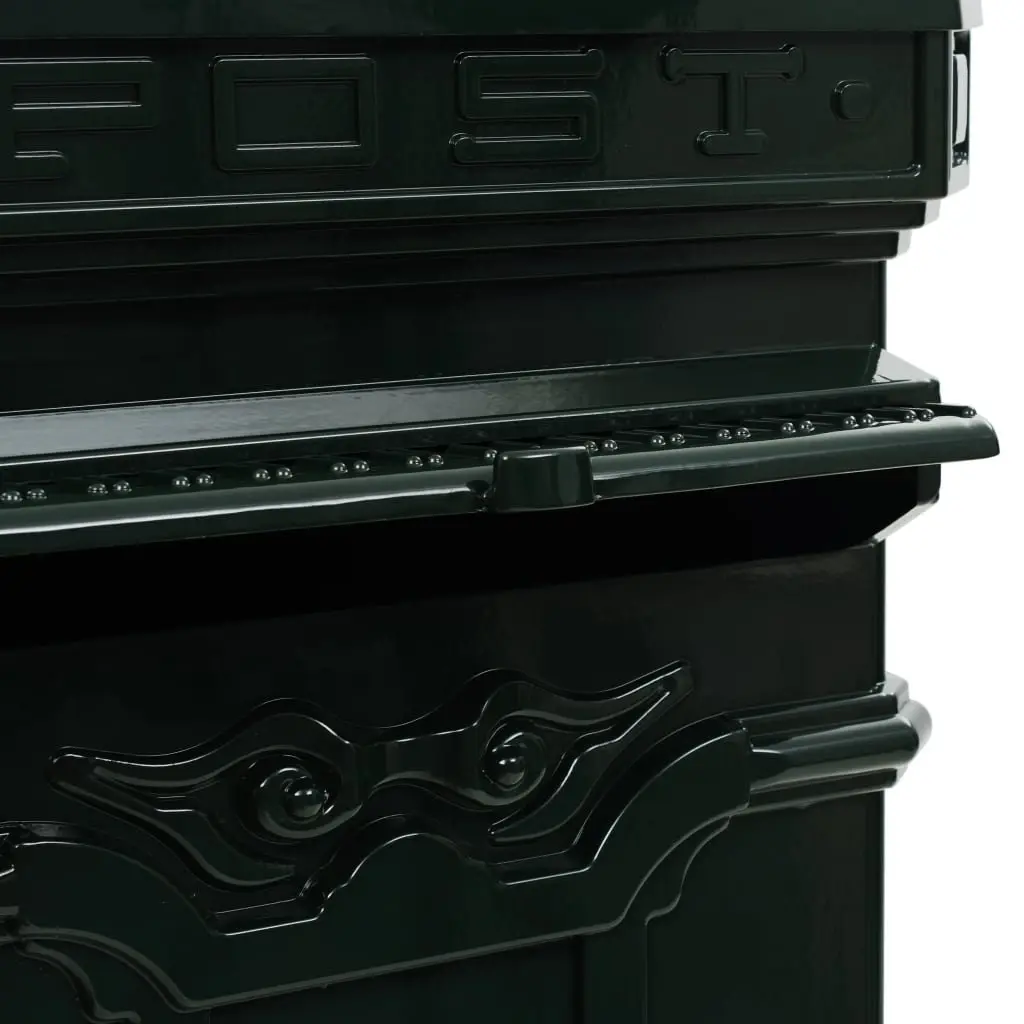 Pillar Letterbox Vintage Style Antique Garden Mailbox Post Box Green Outdoor