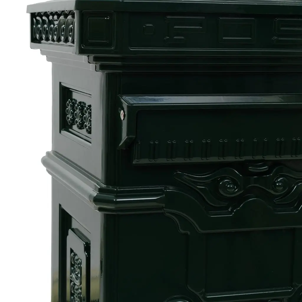 Pillar Letterbox Vintage Style Antique Garden Mailbox Post Box Green Outdoor