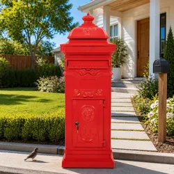 Functional Antique Red Mailbox for Your Entryway