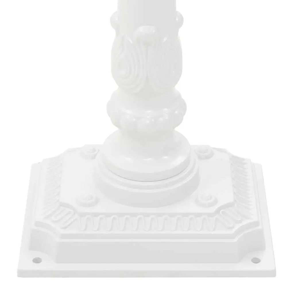 Pedestal Letterbox White Vintage Style Antique Garden Mail Post Box Outdoor