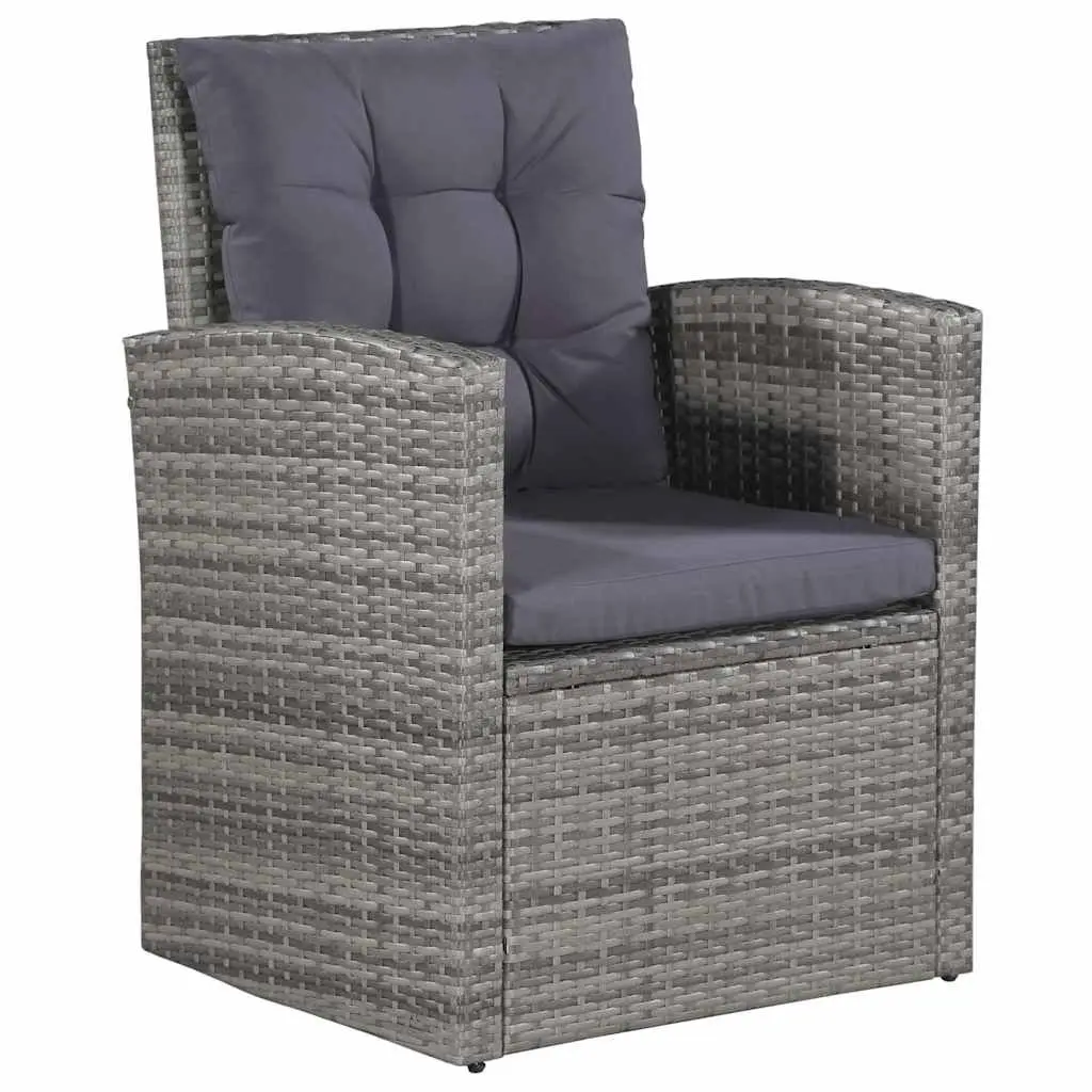 Garden Lounge Set 6 Piece Poly Rattan Sofa Armchair Table Footstool Cushions